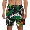 thumbnail image 1 of Balery Dinosaur Skeleton Mens Swim Trunks Swim Shorts for Men Quick Dry Inseam Beach Shorts with Compression Liner Pocket-3X-Large, 1 of 9