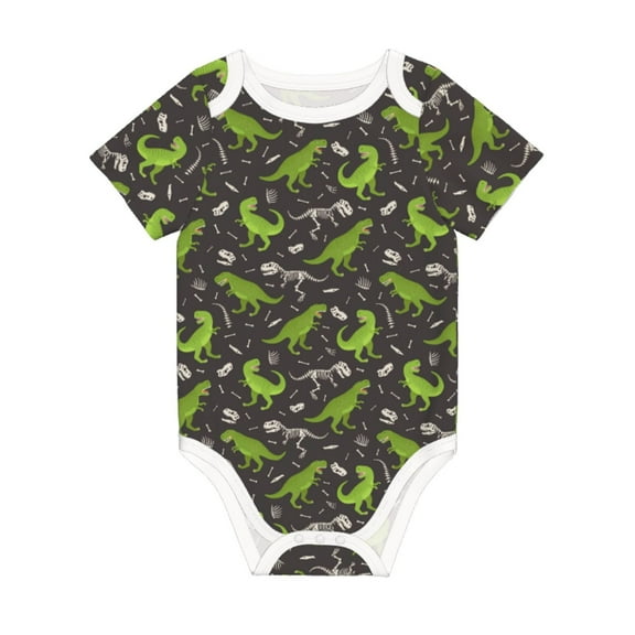Balery Dinosaur Skeleton Pattern Baby Climbing Clothes Infant Bodysuit Cute Infant Bodysuit Baby Romper-3 Months