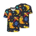 thumbnail image 1 of Balery Dinosaurs in Space Baseball Jersey for Men Casual Button Down Shirts Short Sleeve Active Team Sports Uniform-3X-Large, 1 of 9