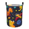 thumbnail image 1 of Balery Dinosaurs in Space Round Laundry Basket with Handles Waterproof Freestanding Laundry Hamper for Clothes Toys in the Dorm and Family-Medium, 1 of 8