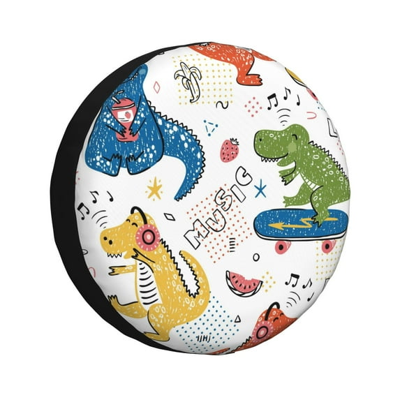 Balery Dinosaurtire Cover Waterproof Dust-Proof, Universal Spare Wheel Tire Cover For Trailer, Rv, Suv Truck And Vehicle Camper Accessories-14 Inch