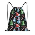 thumbnail image 1 of Balery Disco Mirror Ball Snowman Pattern Drawstring Backpack Bag Sport Gym Sackpack Cinch Bags Pattern Drawstring Backpack Bag Sport Gym Sackpack Cinch Bags -Small, 1 of 6