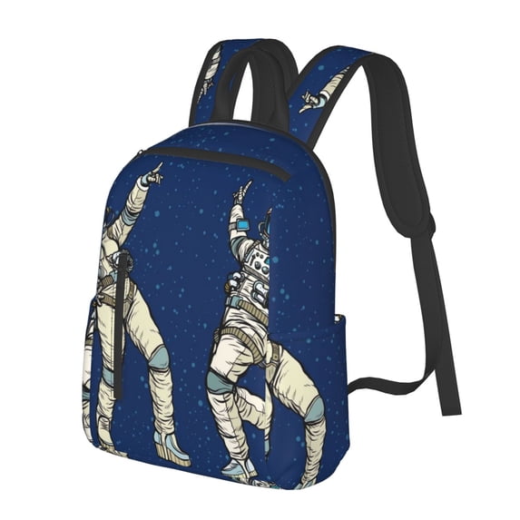 Balery Disco party Astronaut Dancing Lightweight Backpack for Men and Women - Durable and Water-Resistant, Ideal for School, Work, Travel, and Everyday Use