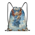 thumbnail image 1 of Balery Dog Angel Ascension Pattern Drawstring Backpack Bag Sport Gym Sackpack Cinch Bags Pattern Drawstring Backpack Bag Sport Gym Sackpack Cinch Bags -Small, 1 of 6