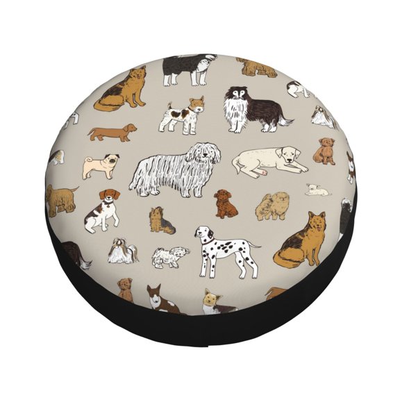 Balery Dog Animal Tire Covers - Tough Tire Wheel Protector for Truck, SUV, Trailer, Camper, RV -14 inch