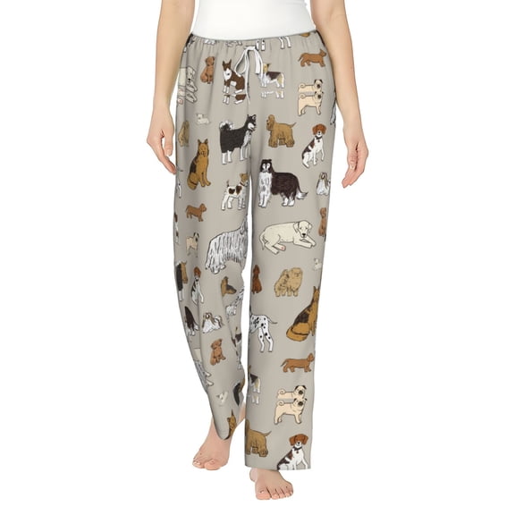 Balery Dog Animal print Women's Pajama Pants,Ultra Lightweight Pjs,Lounge Pant-Small