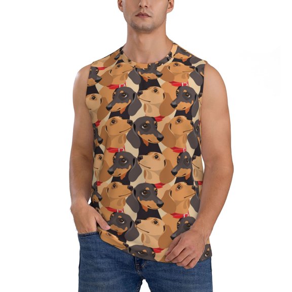 Balery Dog Men's Sleeveless Muscle Shirts Workout Tank Top, Moisture Wicking, Odor Protection-XX-Large