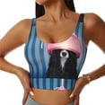 thumbnail image 1 of Balery Dog in Hairdresser Pattern Racerback Sports Bras for Women - Padded Seamless High Impact Support for Yoga Gym Workout Fitness-Medium, 1 of 8