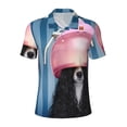 thumbnail image 1 of Balery Dog in Hairdresser Printed Men’s Short Sleeve Polo Shirt, Midweight Men's Shirt,Golf Polo shirts -4X-Large, 1 of 8