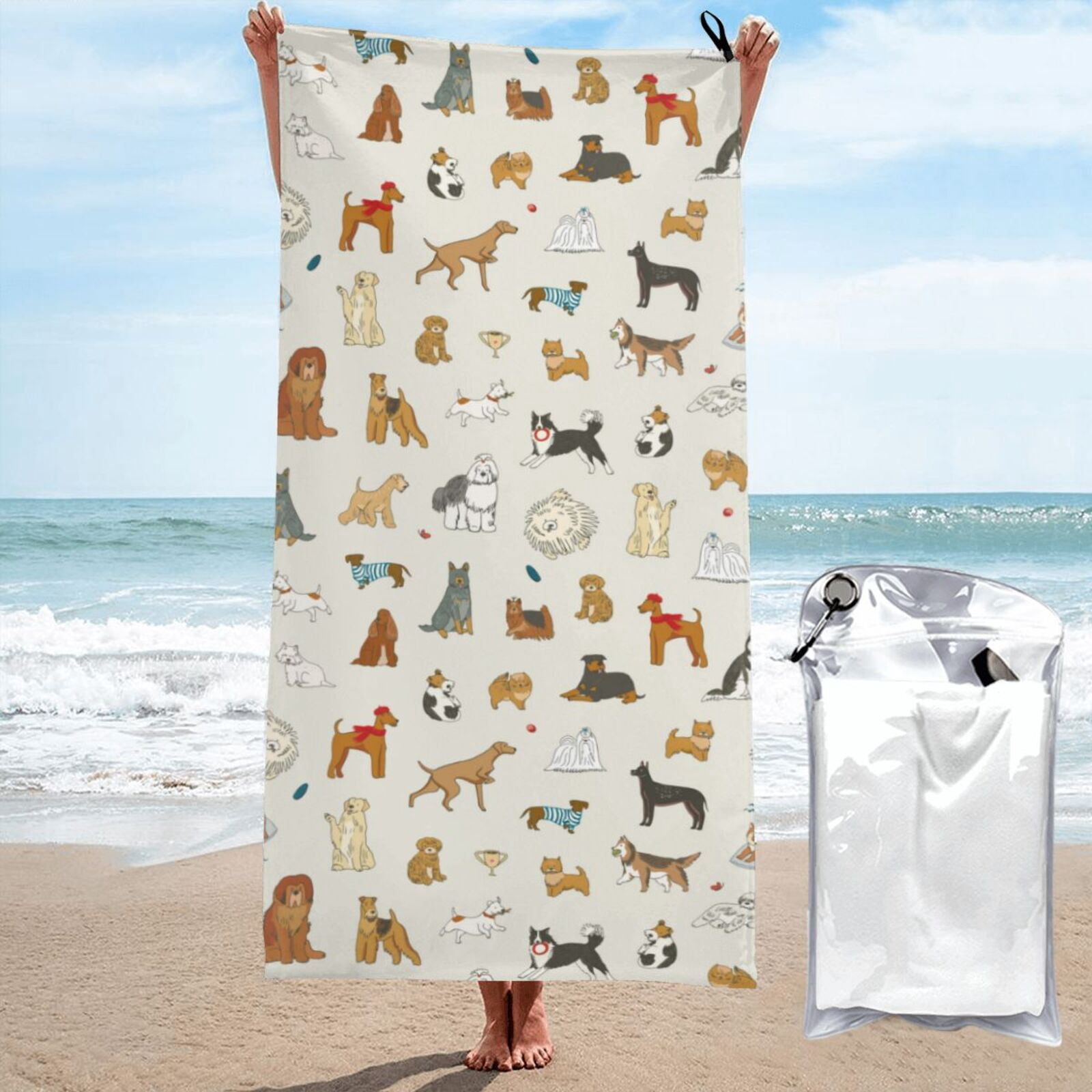 Balery Dogs Funny Pets Print Towels - Luxurious Jumbo Bath Sheet ...