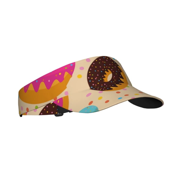 Balery Donuts Sport Wear Athletic Visor Sun Sports Visor Hat Visor Adjustable Cap for Women and Men (One Size)