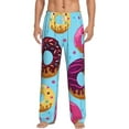 thumbnail image 1 of Balery Donuts print Men's Pajama Pants,Ultra Lightweight Pjs,Lounge Pant-X-Large, 1 of 9