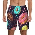 thumbnail image 1 of Balery Donuts1 Mens Swim Trunks Swim Shorts for Men Quick Dry Inseam Beach Shorts with Compression Liner Pocket-XX-Large, 1 of 9