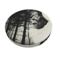 thumbnail image 1 of Balery Double Exposure Cat Forest Round Bar Stool Seat Covers Velvet Fabric Adjustable Protects from Scratches and Stains for 14-17 Inch Chair-13 inch, 1 of 7
