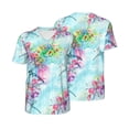 thumbnail image 1 of Balery Dragonfly Floral Baseball Jersey for Men Casual Button Down Shirts Short Sleeve Active Team Sports Uniform-X-Large, 1 of 9