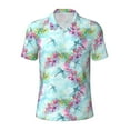thumbnail image 1 of Balery Dragonfly Floral Printed Men’s Short Sleeve Polo Shirt, Midweight Men's Shirt,Golf Polo shirts -X-Large, 1 of 8