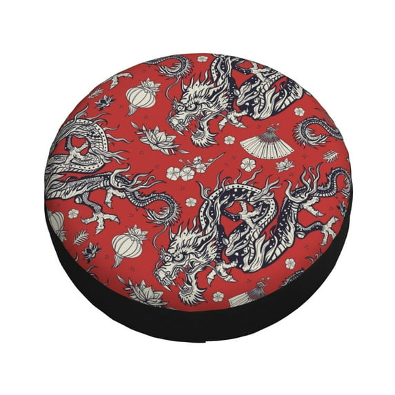 Balery Dragons2 Tire Covers - Tough Tire Wheel Protector for Truck, SUV, Trailer, Camper, RV -14 inch