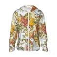 thumbnail image 1 of Balery Ducks and Flowers Men's Women's UPF 50+ Sun Protection Lightweight Hoodie Performance Long Sleeve Shirt for Fishing Running-3X-Large, 1 of 9