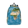 thumbnail image 1 of Balery Earth View World Map Vintage Canvas Backpack for Men and Women - Large Capacity, Durable Travel Laptop Bag for School, Work, Hiking, and Outdoor Activities, 1 of 7
