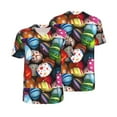 thumbnail image 1 of Balery Easter Egg Baseball Jersey for Men Casual Button Down Shirts Short Sleeve Active Team Sports Uniform-Small, 1 of 9