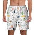 thumbnail image 1 of Balery Easter Rabbit Mens Swim Trunks Swim Shorts for Men Quick Dry Inseam Beach Shorts with Compression Liner Pocket-X-Large, 1 of 9