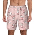 thumbnail image 1 of Balery Easter Rabbit Mens Swim Trunks Swim Shorts for Men Quick Dry Inseam Beach Shorts with Compression Liner Pocket-X-Large, 1 of 9