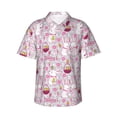thumbnail image 1 of Balery Easter Rabbit Print Men's Hawaiian Shirts Short Sleeve Beach Shirt Relaxed Fit Vacation Button Down Shirts-, 1 of 9
