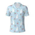 thumbnail image 1 of Balery Easter Rabbit Printed Men’s Short Sleeve Polo Shirt, Midweight Men's Shirt,Golf Polo shirts -4X-Large, 1 of 9