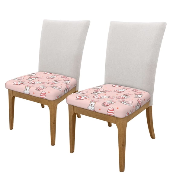 Balery Easter Rabbit Stretch Couch Cushion Covers, Individual Sofa Cushion Covers, Soft Chair Sofa Seat Cushion Slipcover with Elastic Bottom Milk Silk-16.9in