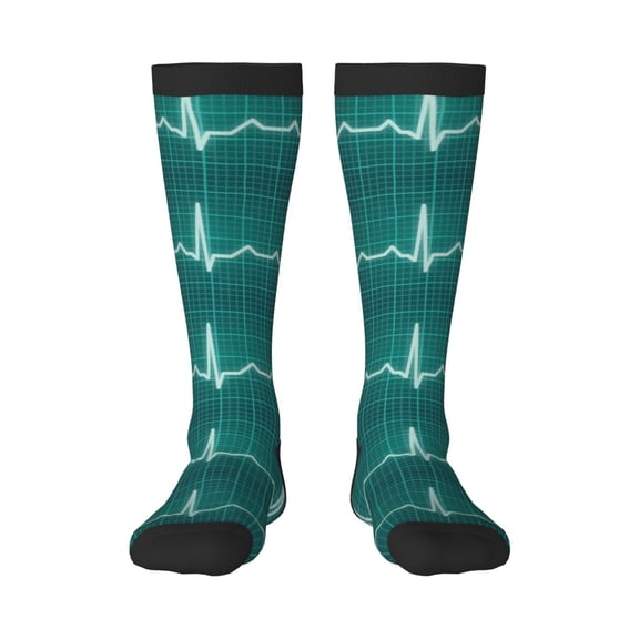 Balery Ecg Wave Fun Novelty Socks Men'S Women'S Crew Socks Funny Crazy Novelty Socks Quirky And Cool Socks