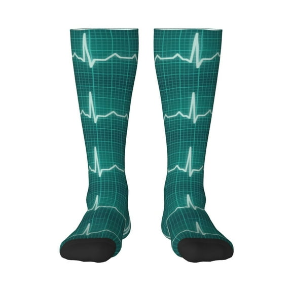 Balery Ecg Wave Fun Novelty Socks Men'S Women'S Crew Socks Funny Crazy Novelty Socks Quirky And Cool Socks