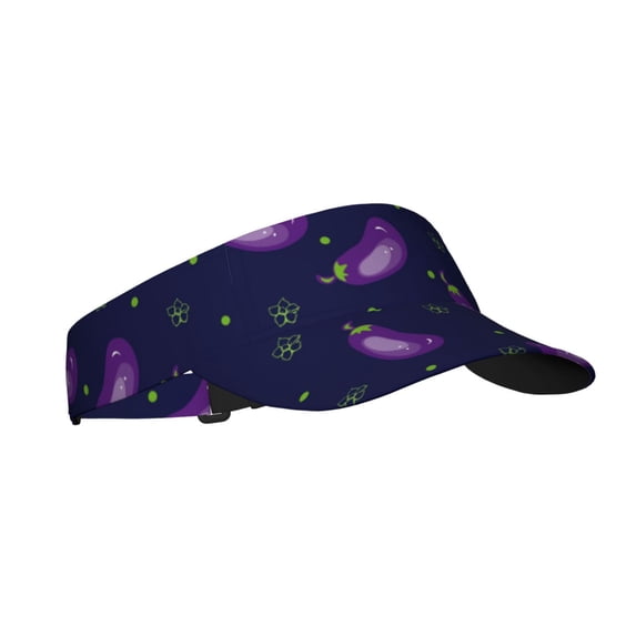 Balery Eggplant Sport Wear Athletic Visor Sun Sports Visor Hat Visor Adjustable Cap for Women and Men (One Size)