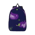 thumbnail image 1 of Balery Eggplant Vintage Canvas Backpack for Men and Women - Large Capacity, Durable Travel Laptop Bag for School, Work, Hiking, and Outdoor Activities, 1 of 7