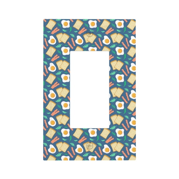 Balery Eggs Toast Bacon And Arugula for Duplex Wall Plates Kit, Electrical Outlet Covers, Standard Size 1-Gang 5.0" x3.0", Electric Receptacle Plug Covers-Style U
