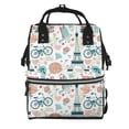 thumbnail image 1 of Balery Eiffel Tower Mummy Backpack - Waterproof Twill Canvas, Large Capacity Diaper Bag with Multiple Pockets and Adjustable Straps, 1 of 6