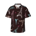 thumbnail image 1 of Balery Eiffel Tower Print Men's Hawaiian Shirts Short Sleeve Beach Shirt Relaxed Fit Vacation Button Down Shirts-3X-Large, 1 of 9
