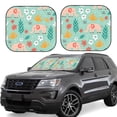 thumbnail image 1 of Balery Elephant And Flowers Sun Shield 2 Pack For Car Front Windows Foldable Sun Visor Protector Blocks Max Uv Rays And Keeps Your Vehicle Cool For Most Sedans Suv Truck, 1 of 7
