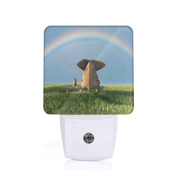 Balery Elephant Dog Pattern LED Night Light with Automatic Sensor Plug in Night Light with Dusk-to-Dawn Light Sensor LED Nightlight 0.5W-UK