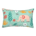 thumbnail image 1 of Balery Elephant and Flowers Bedding Queen Pillow Cases - Envelope Closure - Soft Brushed Microfiber Fabric - Shrinkage and Fade Resistant Pillow Cases-20"x30", 1 of 9