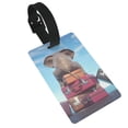 thumbnail image 1 of Balery Elephant Sits Print Durable Luggage Tags with Secure Strap, Personalized Travel ID Tags for Suitcases, Bags, and Backpacks - Easy Identification for Men and Women, 1 of 8