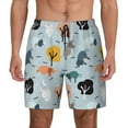 thumbnail image 1 of Balery Elephant Tree Mens Swim Trunks Swim Shorts for Men Quick Dry Inseam Beach Shorts with Compression Liner Pocket-Medium, 1 of 9