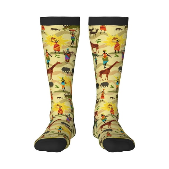 Balery Ethnic African Fun Novelty Socks Men'S Women'S Crew Socks Funny Crazy Novelty Socks Quirky And Cool Socks