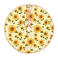 thumbnail image 1 of Balery European-style Pattern Sunflower Printed Christmas Tree Skirt , Merry Christmas Party Christmas Tree Decoration,Adjustable Tree Skirt-30", 1 of 8