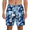 thumbnail image 1 of Balery Evil Eye Mens Swim Trunks Swim Shorts for Men Quick Dry Inseam Beach Shorts with Compression Liner Pocket-Medium, 1 of 9