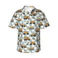 thumbnail image 1 of Balery Excavator Print Men's Hawaiian Shirts Short Sleeve Beach Shirt Relaxed Fit Vacation Button Down Shirts-XX-Large, 1 of 9