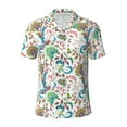 thumbnail image 1 of Balery Fairy Flower Printed Men’s Short Sleeve Polo Shirt, Midweight Men's Shirt,Golf Polo shirts -Small, 1 of 9