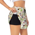 thumbnail image 1 of Balery Fall Animals Pattern Women's Running Shorts with Liner 2 Pockets Elastic Workout Athletic Gym Yoga Shorts-XX-Large, 1 of 7