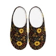 thumbnail image 1 of Balery Fall Daisy Leaf Pattern Women's Fuzzy Memory Foam Slippers Fluffy Winter House Shoes Indoor and Outdoor-35/36, 1 of 7