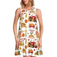 thumbnail image 1 of Balery Fall Farm Pumpkin Pattern Women’s Summer Dresses – Loose Sleeveless Sundress, Casual and Comfortable Beach Dress for Hot Days, 1 of 7
