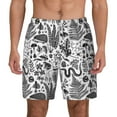 thumbnail image 1 of Balery Fall Forest Mens Swim Trunks Swim Shorts for Men Quick Dry Inseam Beach Shorts with Compression Liner Pocket-X-Large, 1 of 9